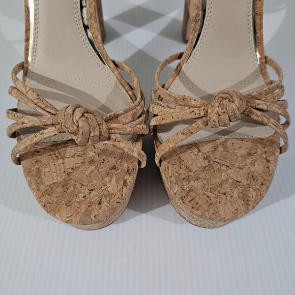NEW Paige Candice Platform Womens Size 10 Cork Sandal Strappy Block High Heel - Picture 5 of 13